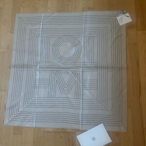 Toteme Crème Monogrammed Scarf